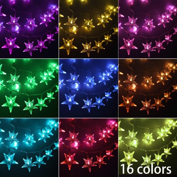 Star String Lights for Bedroom - 33 ft Plug-in Color Changing Star String Lights - Picture 3 of 8